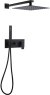 Душевая система Abber Daheim AF8218B Черная матовая 
