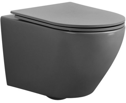 Унитаз Abber Bequem AC1101MG подвесной Серый матовый с сиденьем Микролифт 