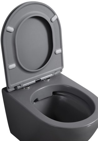 Унитаз Abber Bequem AC1101MG подвесной Серый матовый с сиденьем Микролифт 