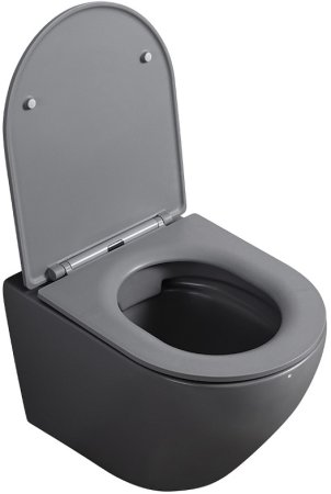 Унитаз Abber Bequem AC1101MG подвесной Серый матовый с сиденьем Микролифт 