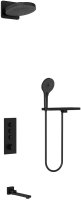 Душевая система Vincea Inspire VSFW-433TI1RMB с термостатом Черная матовая