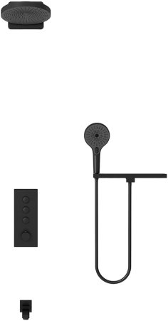 Душевая система Vincea Inspire VSFW-433TI1RMB с термостатом Черная матовая 