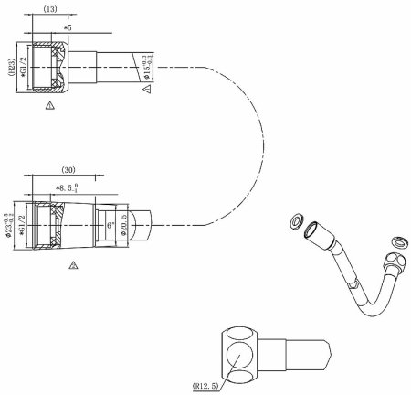 Душевая система Vincea Inspire VSFW-433TI1RMB с термостатом Черная матовая 