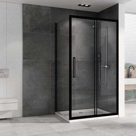 Душевой уголок Abber Schwarzer Diamant 120х70 AG30120BH-S70B профиль Черный стекло прозрачное 