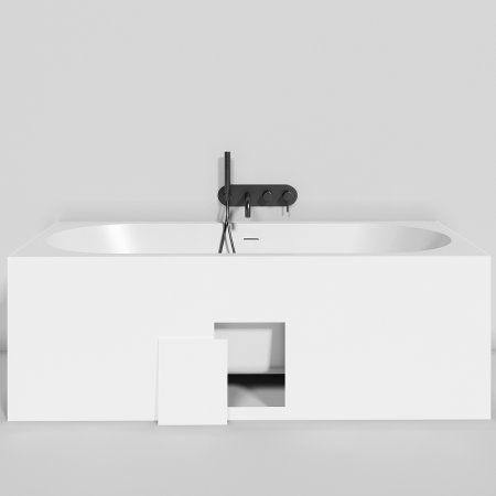 Ванна из искусственного камня Salini Ornella Axis Kit 180х80 103521M Белая матовая 