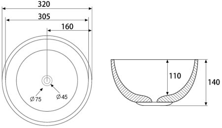 Раковина-чаша Abber Bequem 32 AC2106 Белая 