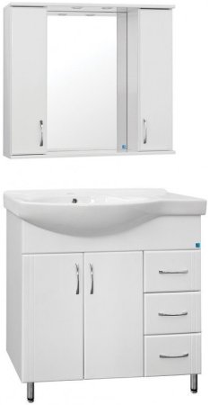 Тумба под раковину Style Line Эко Стандарт 82 R ЛС-00000109 Белая 