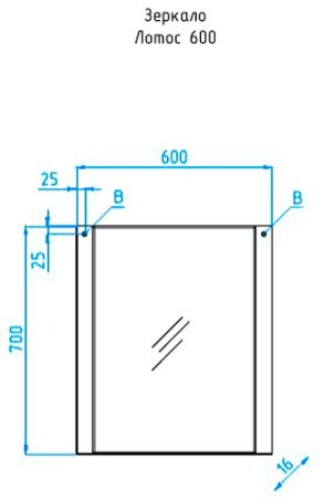 Зеркало Style Line Лотос 60 ЛС-00002299 Сосна лофт 