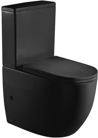 Унитаз компакт WeltWasser Merzbach 001 MT-BL 10000003724 Черный матовый с бачком и сиденьем Микролифт 