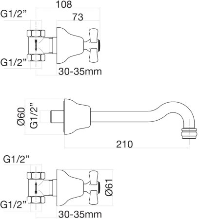 Смеситель для раковины Fiore MARGOT 26CO0636, хром/золото 