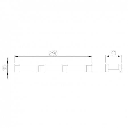 Вешалка для полотенец Abber Westen AA1751 Хром 