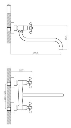 Смеситель Rossinka G02-74 Хром 