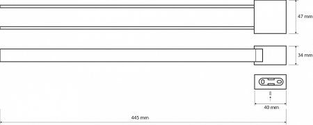 Полотенцедержатель Bemeta Via 135004102 