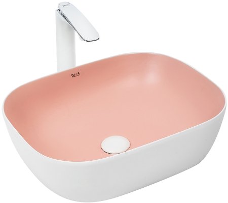 Раковина-чаша WeltWasser Elbach M2143 WP 49 10000004525 Белая Розовая 
