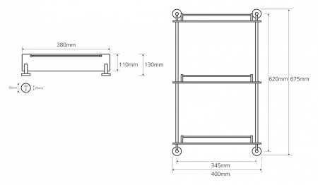 Полка Bemeta Omega 104202132 