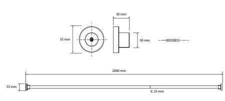 Карниз для ванны Bemeta 101120032 хром 