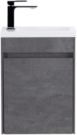Тумба с раковиной BelBagno PIETRA MINI-400-1A-SO-SCM-R Stucco Cemento 