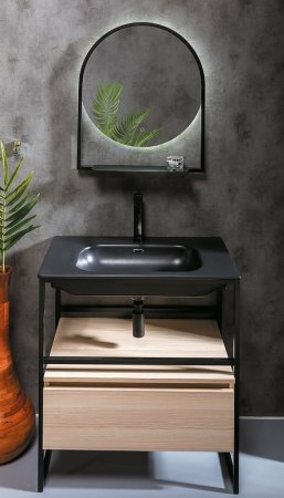 Консоль под раковину Boheme Armadi Art Loft 80 893-080 Черная 