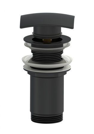 Донный клапан для раковины WONZON & WOGHAND, Черный матовый (WW-88SS08-MB) 