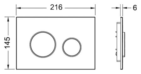 Кнопка смыва TECE Loop 9240625 хром матовый 