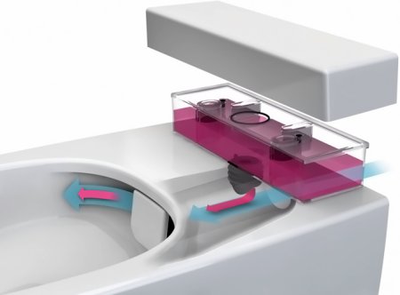 Унитаз подвесной VitrA Metropole 7672B003-1686 с емкостью для чистящей жидкости 