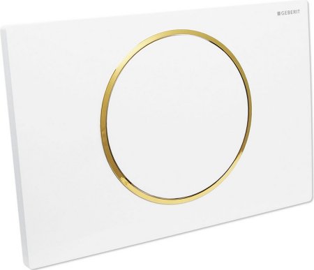 Кнопка смыва Geberit Sigma 10 115.758.KK.5 белый / золото 