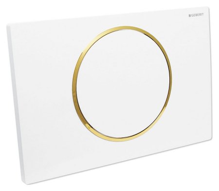 Кнопка смыва Geberit Sigma 10 115.758.KK.5 белый / золото 