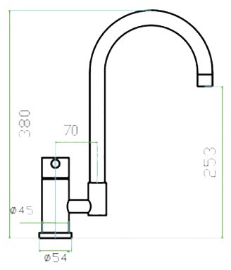 Смеситель для кухонной мойки Zorg Inox Elos 