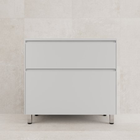 Тумба напольная "ЛИМА 90" эмаль, под раковину LINE 90, 2 ящ., PLUS, белый матовый 