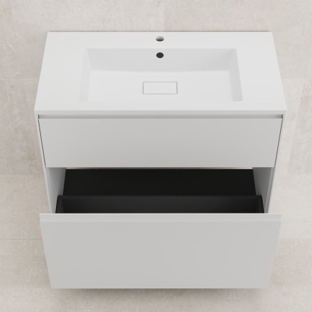 Тумба напольная "ЛИМА 90" эмаль, под раковину LINE 90, 2 ящ., PLUS, белый матовый 