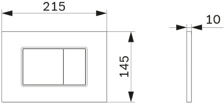 Клавиша смыва AM.PM Pro С S I070238 Черная матовая 