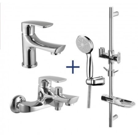 Комплект смесителей для ванной комнаты Lemark Plus Shape "3 в 1" LM1780C хром 