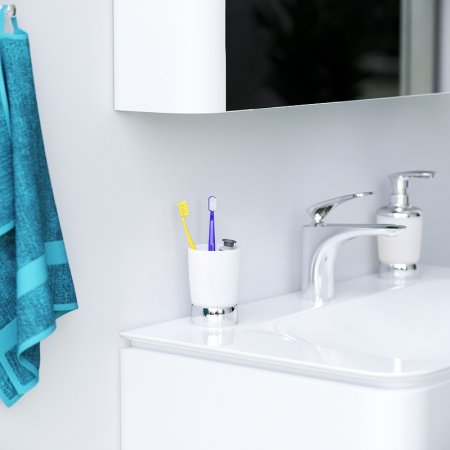 Стакан для зубных щеток AM.PM Sensation A3031300 хром/матовое стекло 