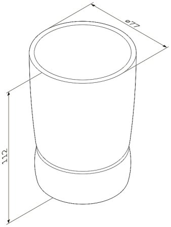 Стакан для зубных щеток AM.PM Sensation A3031300 хром/матовое стекло 