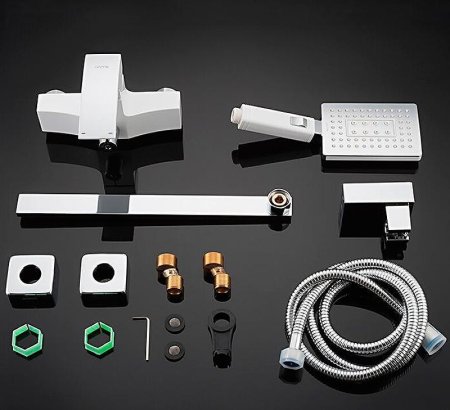 Смеситель для ванны Gappo G07 G2207-7 универсальный Белый Хром 