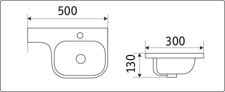 Раковина CeramaLux 78365 подвесная 