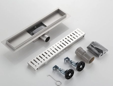 Душевой лоток Gappo G84007-3 с решеткой Сатин 