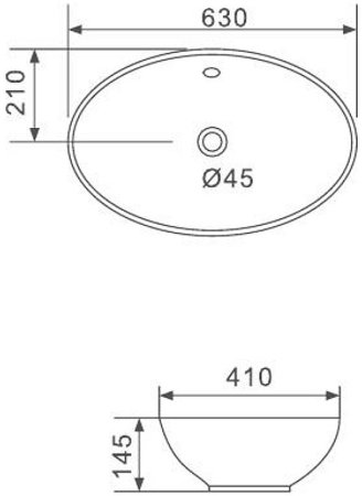 Раковина-чаша Gappo 63 GT309 Белая 