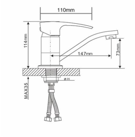 Смеситель для раковины Gappo G07 G4507 Хром 