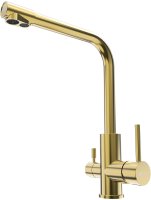 Смеситель для кухни Lemark с подключением к фильтру питьевой воды, золото (LM5061G) Смеситель для кухни Lemark с подключением к фильтру питьевой воды, золото (LM5061G)