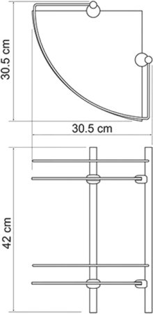 Полка WasserKRAFT K-3122 угловая 