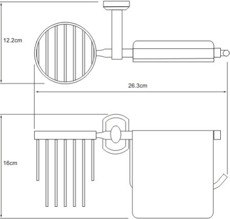 Держатель туалетной бумаги WasserKRAFT Oder K-3059 с держателем освежителя воздуха 