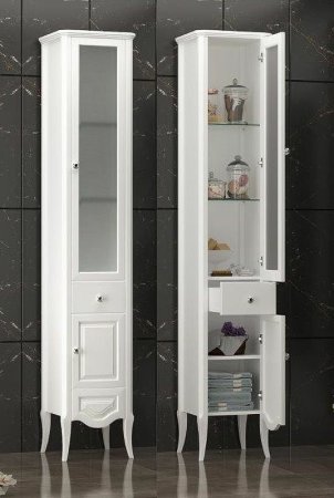 Шкаф пенал Opadiris Брунелла 38 R 00-00004340 Белый матовый 