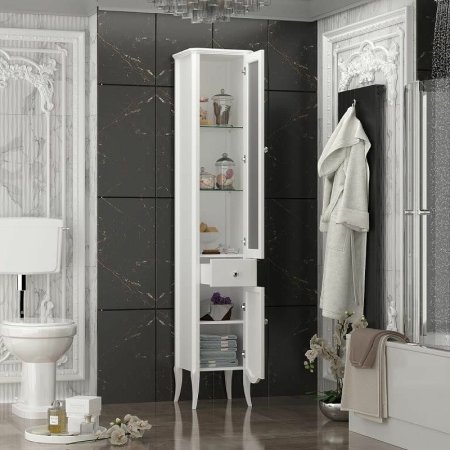 Шкаф пенал Opadiris Брунелла 38 R 00-00004340 Белый матовый 