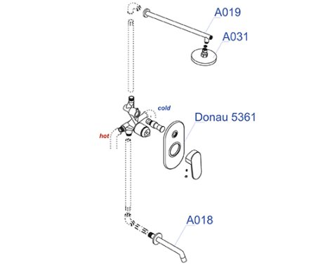 Душевой комплект WasserKRAFT A13031 