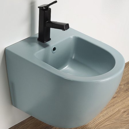 Биде CeramaLux В2342BDMLG подвесное Зеленое матовое 