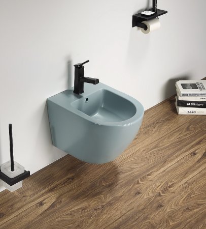 Биде CeramaLux В2342BDMLG подвесное Зеленое матовое 