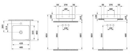 Раковина Bocchi Scala Arch 48 1076-019-0126 Красная глянцевая 