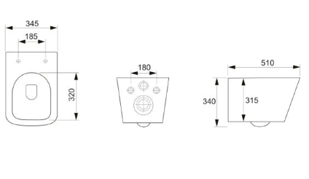 Унитаз подвесной Ceramica Nova Metric Rimless CN3007 с микролифтом, безободковый 