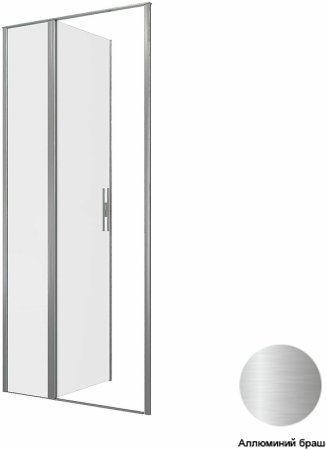 Душевая дверь Allen Brau Priority 90 3.31026.BA профиль Серебро браш стекло прозрачное 